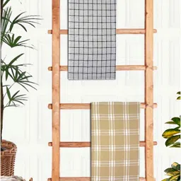 Athom Living Brown & White 2Pieces Printed Cotton 210 GSM Bath Towels-picture-20