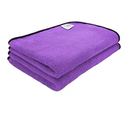 Softspun Microfiber 2 Pieces Purple 280 GSM Microfiber Super Soft Face Towels-image-87