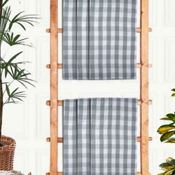 Athom Living Grey & White 6 Pieces Printed Cotton 210 GSM Bath Towels-picture-42