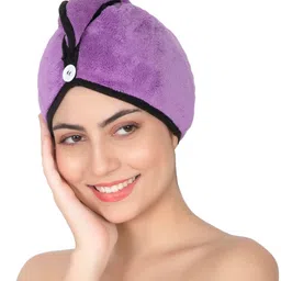 Softspun Microfiber Purple Anti-Bacterial 300 GSM Hair Drying Wrap Towel-picture-34