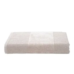 Pure Home and Living Beige Solid Cotton 600 GSM Bath Towel image 3