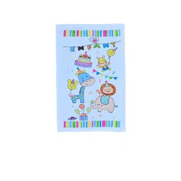The Little Lookers Kids Set Of 2 Blue& Yellow Printed 354 GSM Bath Towels image 3
