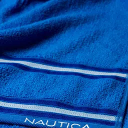 Nautica Set Of 4 Blue Solid 500 GSM Pure Cotton Hand Towels image 2
