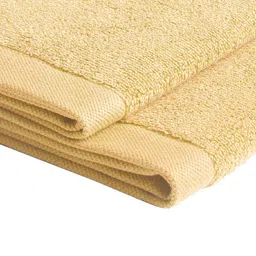 DDecor Unisex Set Of 2 Yellow Solid 450 GSM Live Beautiful Hand Towels image 2