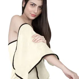 Softspun Microfiber White 2 Pieces 280 GSM Super Soft Bath Towels image 4