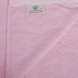 RANGOLI Pink Solid 600 GSM Organic Bamboo Bath Towel image 2