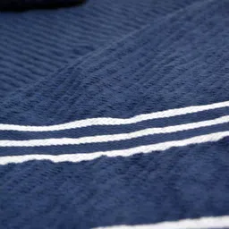 Athom Living Green & Blue 4 Pieces Striped Terry Cotton Bath Towels image 5