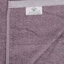 RANGOLI Brown Solid 600 GSM Organic Bamboo Bath Towel image 2
