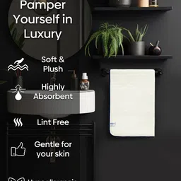 Softspun Microfiber White 2 Pieces 280 GSM Super Soft Bath Towels image 5