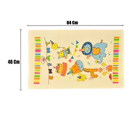 The Little Lookers Kids Set Of 2 Blue& Yellow Printed 354 GSM Bath Towels image 2