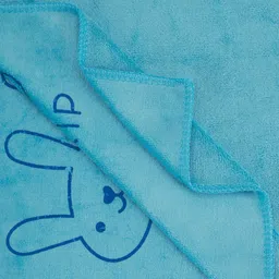 Black Gold Set Of 3 Blue Printed 400 GSM Bath Towels image 5