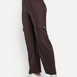 Next One Women Smart Straight Fit High-Rise Easy Wash Stretchable Corduroy Trousers-picture-31