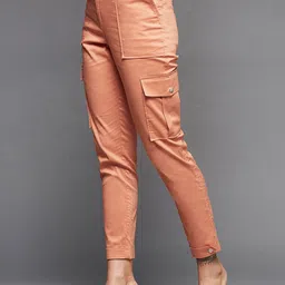 The Roadster Lifestyle Co Solid High Waist Regular Length Trouser-image-10