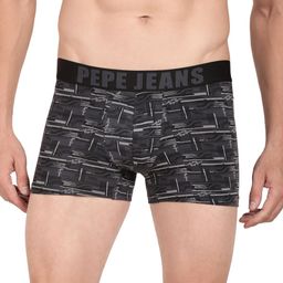 Pepe Jeans Men Grey Printed Cotton Trunk-picture-33