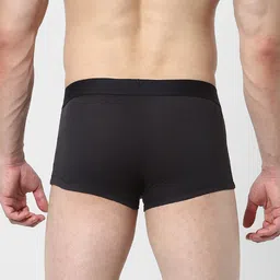 Jack & Jones Grey & Navy Blue Set of 2 Solid Casual Cotton Trunk image 3