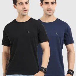 ARDEUR Men Set Of 2 Black & Blue T-shirt-picture-21
