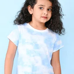 NUSYL Girls Tie & Dye Typography Printed T-shirt image 3