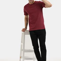ARDEUR Men Pack Of 2 Solid Round neck T-shirt image 5
