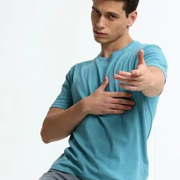 TURMS Men Solid Anti-Stain & Anti-Odour T-shirt image 1