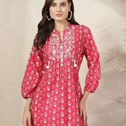 Nayam By Lakshita Mandarin Collar Printed Bohemian Tunic-picture-37