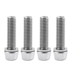 club bollywood The Style Sutra 2x4Pcs Bicycle Stem Screws Water Bottle Cage Bolts Socket Screws Silver M5|Sporting Goods | Cycling | Bicycle Components & Parts image 1