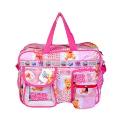 TinyHugs Pink Baby Diaper Bag | Spacious Waterproof Backpack with Multiple Pockets | Travel Bag image 1
