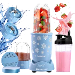 WONDERCHEF Nutri-blend Snowflakes 500 Watt 2 Jars Mixer Grinder Blender (22000 RPM, Powerful Motor, Blue) image 2