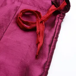 Mitera Women Magenta & Turquoise Blue Semi-Stitched Lehenga Unstitched Blouse & Dupatta image 3