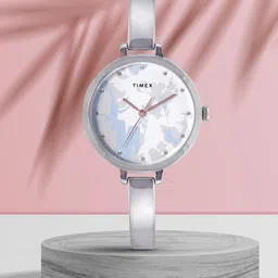 Timex Women White & Grey Floral Print Analogue Watch TWEL128SMU01-picture-45