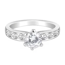 GIVA 925 Sterling Silver Rhodium-Plated Adjustable Finger Ring? image 5