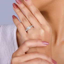GIVA 925 Sterling Silver Rhodium-Plated Adjustable Finger Ring? image 3