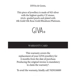 GIVA 925 Sterling Silver Gold-Plated Cubic Zirconia Studded Adjustable Finger Ring image 3