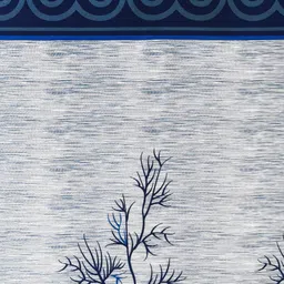 Cortina Blue & White 2 Pcs Floral Window Curtains image 3