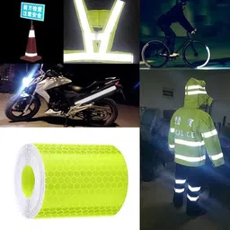 GlowTail 1 Inch (25.4 mm) Width x 10 Meter (32 Feet), High Intensity Warning Retro Reflective Radium Conspicuity Sticker Tape Sheet (Yellow) image 5