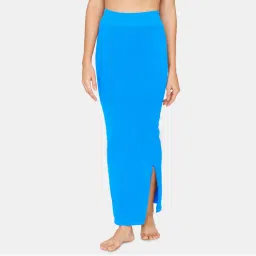 Zivame Seamless All Day Mermaid Saree Shapewear With Removable Drawcord - Blue-picture-23