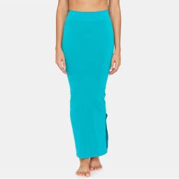 Zivame Seamless All Day Mermaid Saree Shapewear With Removable Drawcord - Turq Blue-picture-48