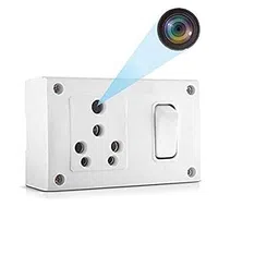 IC Plus Spy Switch Board Socket Camera 4K Audio Video Recorder with Day Vision 32GB Inbuilt (LookCam Pro APP) image 1