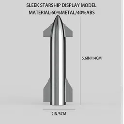 1:360 Starship Rocket Model for SpaceX - Metal Rocket Launch Desktop Display Model Metal Toy, Heavy Falcon Dragon Creative Desktop Ornament, Aircraft Toy, Ideal Gift for Kids for Space Enthusiasts. image 5