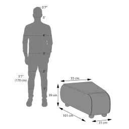 urban ladder Soho Fabric Sofa With Modular Wood Top Table In Blush Fabric image 12