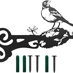 ATORSE Metal Wall Mount Plant Hanger with Screws for Garden Flowers Simple Assembly Bird-image-31