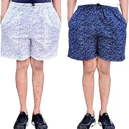 awala fashion Floral Print Cotton Shorts, Multicolor, Elastic Waistband with Drawstring-picture-41