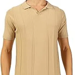 thomas scott Men's | Textured | Half Sleeve | Regular Fit | 100% Cotton | Polo Collar | Casual Tshirt-picture-19