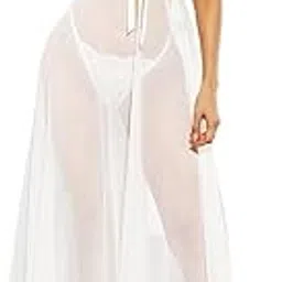 louryn koulyn Women Lingerie Lace Babydoll High Split Maxi Long Gown Maternity Dress Night wear Sleep wear Nighty for Honeymoon-picture-43