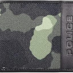 police Genuine Leather Men's Bifold Coin Wallet|Gents Leather Purse with Card Holder, Coin Pocket, Gifts for Men - Army Green & Black-picture-6