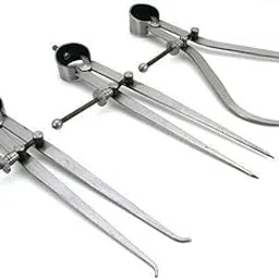 AI 3-Piece Spring Caliper Set - Inside/Outside & Divider, Steel, Workshop Tool (Grey, 6)-picture-43