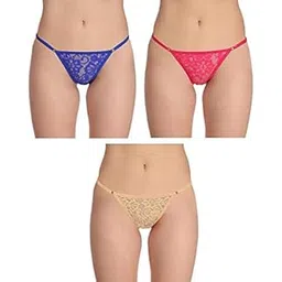 selfcare Women Net Thong Panty (Pack of 3)-picture-27