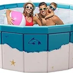 Foldable Pool, Non-Inflatable Swimming Pool for Kids, Adults and Pets,Large Foldable Pool with Equipped with Sturdy Metal Brackets, Suitable for Outdoor Backyard Gardens(100 * 45 cm)-image-57