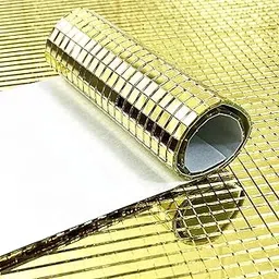 Niyanta Self Adhesive 3D Mosaic Mirror Tiles Sticker, Square Glass for DIY Craft and Home Decoration - Kitchen Bathroom Wall (30 X 30 Cm Tile, Gold, 15 Cms)-image-37