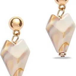 officially gorgeous BY EVERSTYLISH Heart Shaped Shell Earrings for Women | Drop Earrings | Lightweight Statement Earrings | Trendy Everyday Wear Fashion Jewelry for Women-picture-12