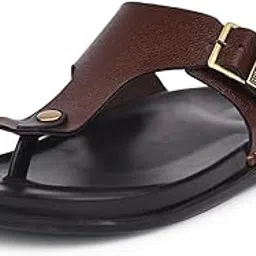 bata Men's Formal Thong Slipper - Dark Brown image 1